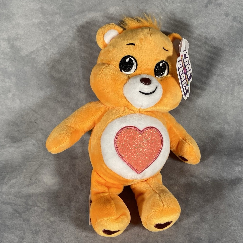 Care Bears Tender Heart Bear 9" NWT 2023 orange bear glitter heart